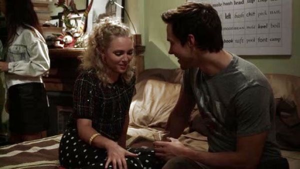 Carrie Bradshaw's Check Embellished Tee on The Carrie Diaries