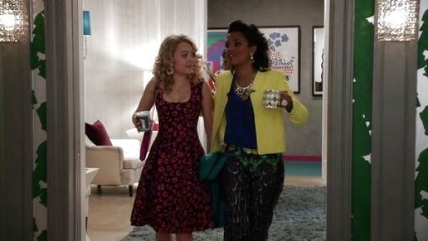 Carrie Bradshaw's Kimi Printed Sleeveless Dress on The Carrie Diaries