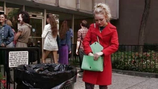 Carrie Bradshaw's Lavina Red Textured Fit And Flare Coat on The Carrie Diaries
