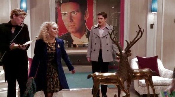Carrie Bradshaw's Star Glitter Jersey Skater Dress on The Carrie Diaries
