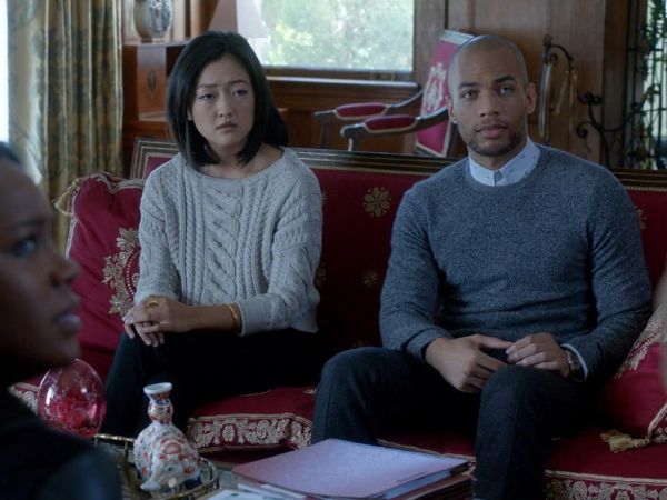Catherine Hapstall's Rana Cable-Knit Sweater on How to Get Away With Murder
