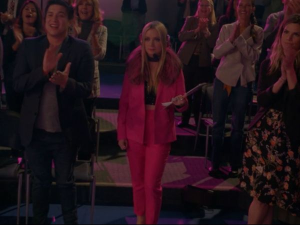 Chanel #3's PETITE Tailored Cigarette Trousers on Scream Queens