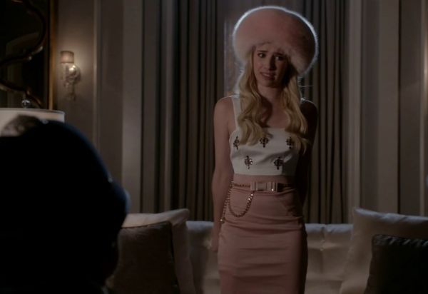 Chanel Oberlin's City Heat Rhinestone Crop Top on Scream Queens