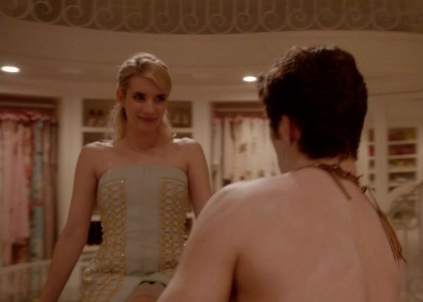 Chanel Oberlin's Spring 2015 Strapless Embellished Dress on Scream Queens