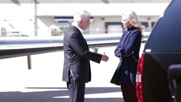 Charleston Tucker's Wool Crepe Flare Coat on State of Affairs