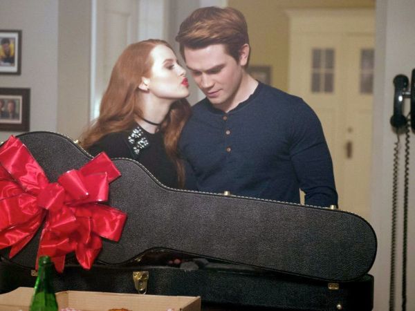 Cheryl Blossom's Black Bow Cardigan on Riverdale