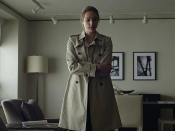 Christina Gallagher's Long Cotton Trench on House of Cards