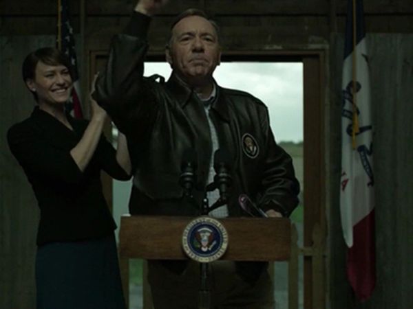 Claire Underwood's Dilmia Crepe A-Line Dress on House of Cards