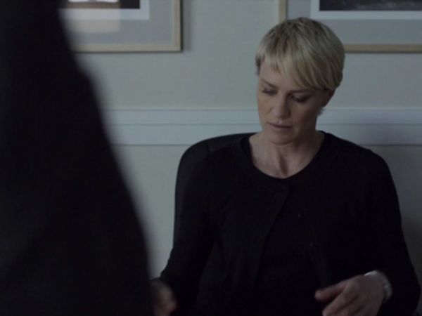 Claire Underwood's Snap Button Cardigan on House of Cards