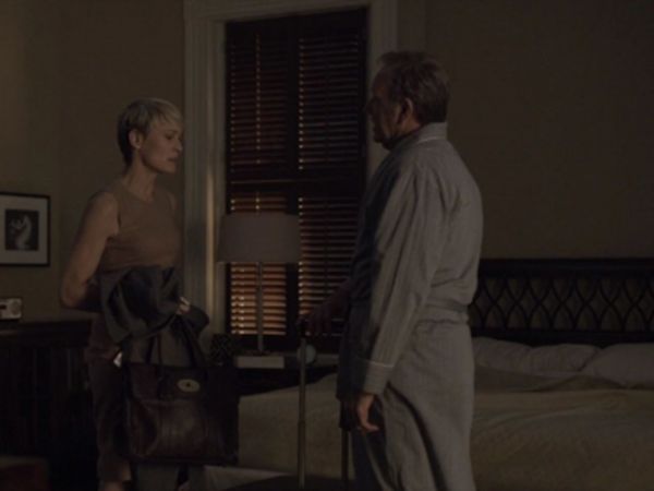 Claire Underwood's The Bayswater textured-leather bag on House of Cards