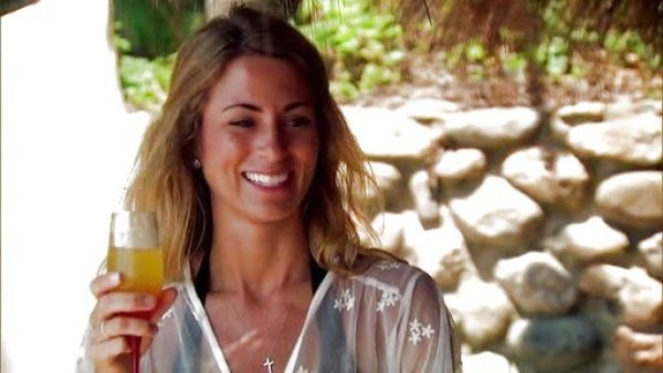 Clare Crawley's Glamorous Garden Tour Cream and Ivory Lace Kimono on Bachelor in Paradise