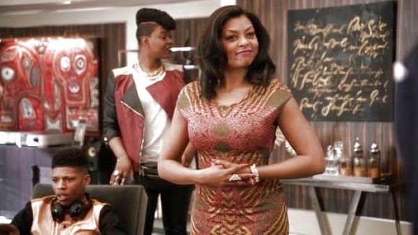 Cookie Lyon's Lurex Placed Print Dress on Empire