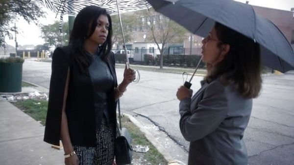 Cookie Lyon's Satin Detail Cape on Empire