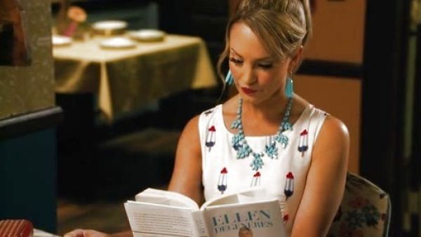 Crickett's Beige Popsicle Print Skate Sleeveless Dress on Hart of Dixie