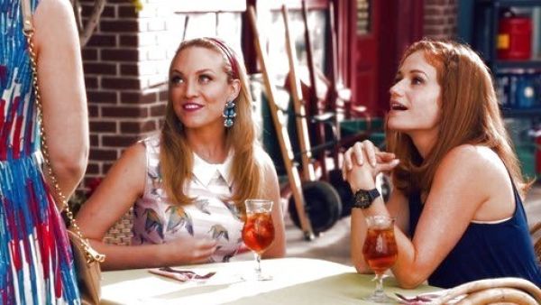 Crickett's Bird Print Organza Skater Dress on Hart of Dixie