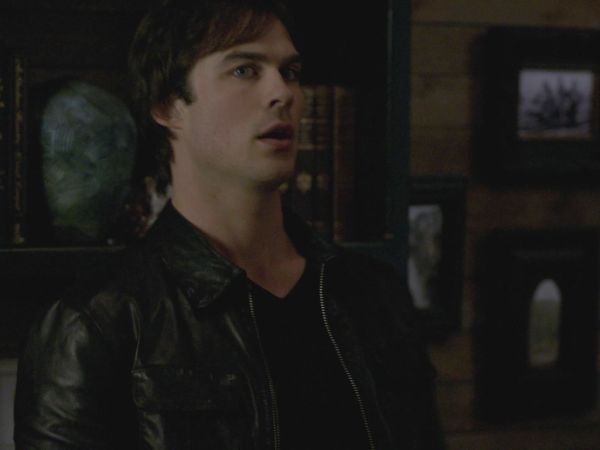 Damon Salvatore's Black Calfskin Multi-Pocket Zip Jacket on The Vampire Diaries