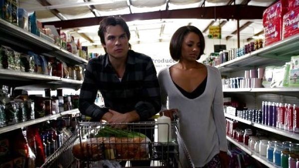 Damon Salvatore's Washed Buffalo Plaid Button-Down Shirt on The Vampire Diaries