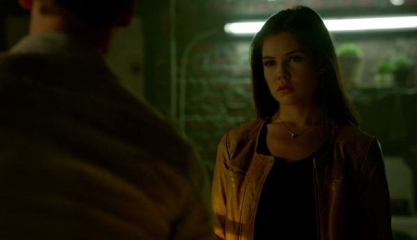 Davina Claire's Collarless Moto Jacket on The Originals