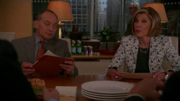 Diane Lockhart's Mini Dot Jacquard Jacket on The Good Wife