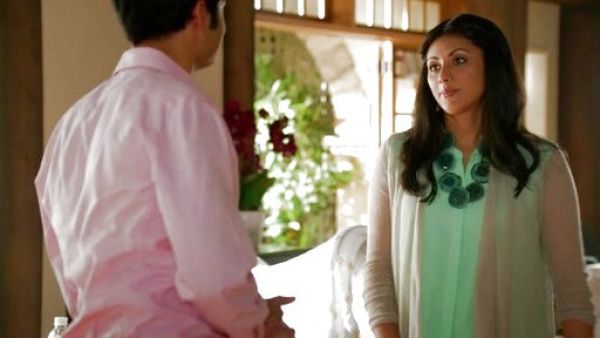 Divya Katdare's Eve Layered Silk Sleeveless Blouse on Royal Pains