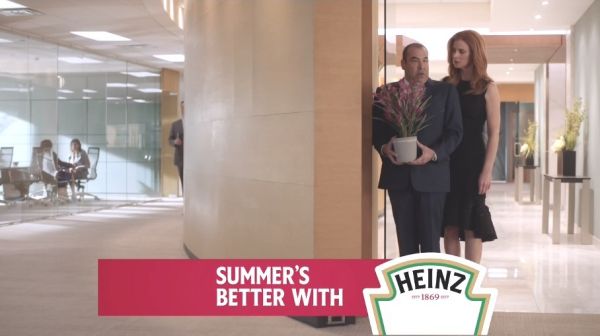 Donna Paulsen's Embellished Flounce-Hem Dress on Suits