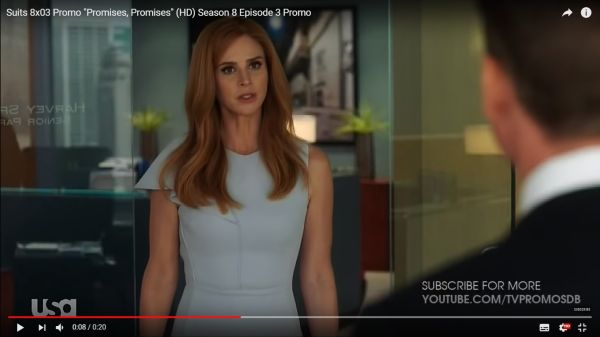 Donna Paulsen's ruffle trim dress on Suits