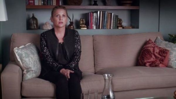 Dr. Arizona Robbins's Textured/Lace Bomber Jacket on Grey's Anatomy