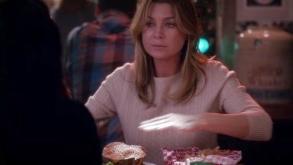 Dr. Meredith Grey's Cambridge Cable Crewneck Sweater on Grey's Anatomy
