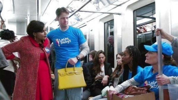 Dr. Mindy Lahiri's 35cm Hermes Souffre Epsom Leather Birkin on The Mindy Project