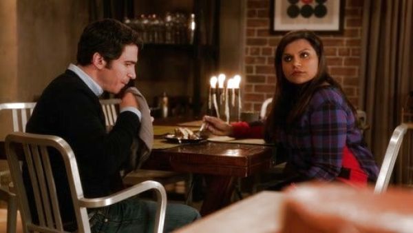 Dr. Mindy Lahiri's Aimee Trompe L'Oeil Plaid Merino Wool Sweater on The Mindy Project