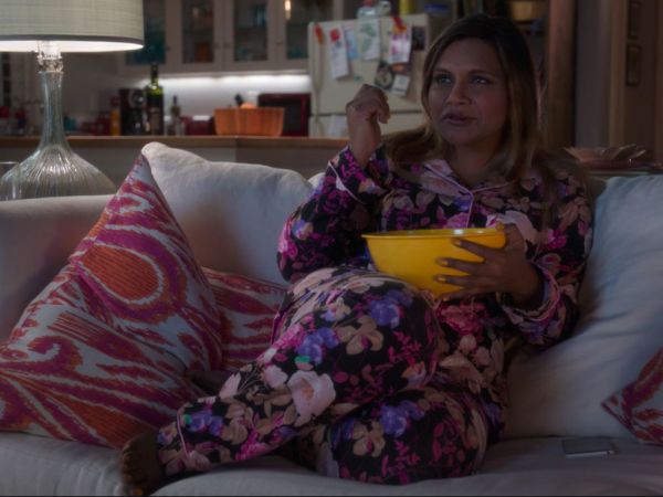 Dr. Mindy Lahiri's BedHead Noir Closet Romantic Classic Stretch Made in USA PJ Set on The Mindy Project