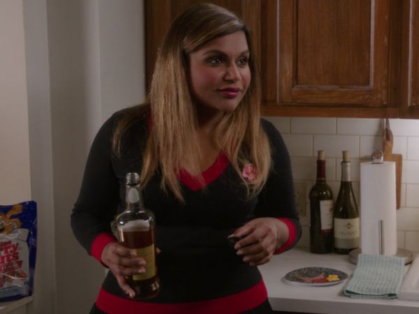 Dr. Mindy Lahiri's Embroidered merino wool sweater on The Mindy Project