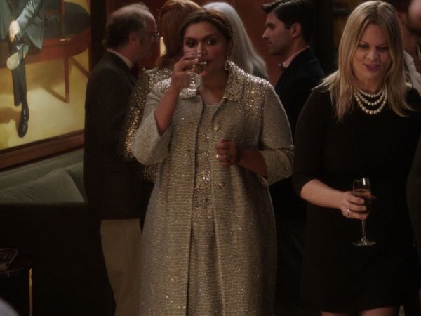 Dr. Mindy Lahiri's Hand Beaded Bauble Knit Topper on The Mindy Project