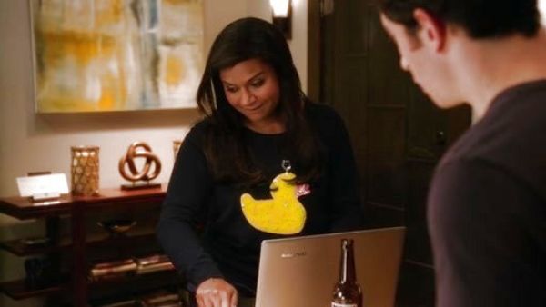 Dr. Mindy Lahiri's 'Hook-a-Duck' Sequin Duck Sweater on The Mindy Project