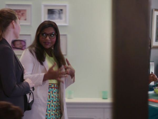 Dr. Mindy Lahiri's Jacquard-knit Cotton-blend Mini Skirt on The Mindy Project