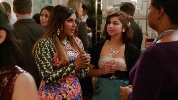 Dr. Mindy Lahiri's Kia Printed Jersey Dress on The Mindy Project