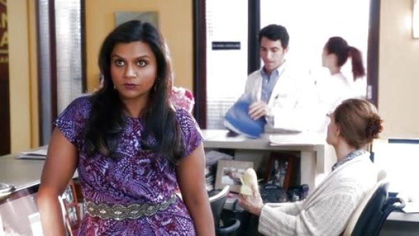 Dr. Mindy Lahiri's Knot-Front Printed Jersey-Crepe Dress on The Mindy Project