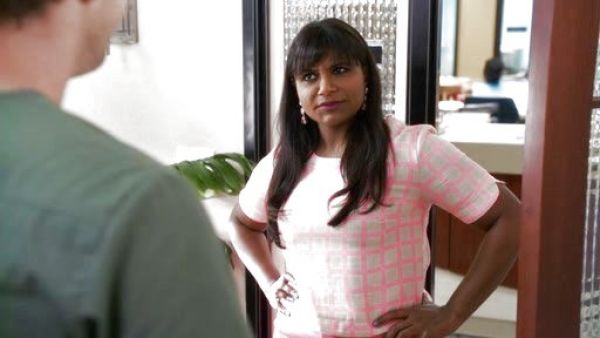 Dr. Mindy Lahiri's Pink Checked Top on The Mindy Project