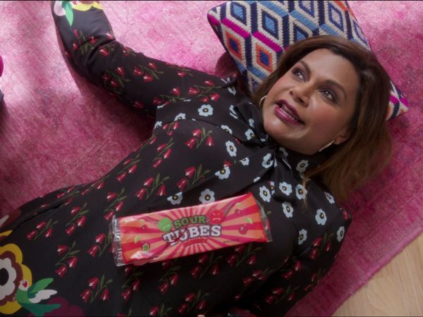 Dr. Mindy Lahiri's Ruffle Printed Shirtdress on The Mindy Project