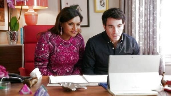 Dr. Mindy Lahiri's Stretch-knit jacquard mini dress on The Mindy Project