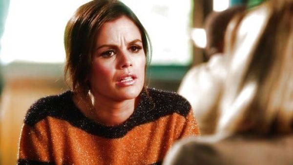 Dr. Zoe Hart's Tinsel-Textured Striped Sweater on Hart of Dixie