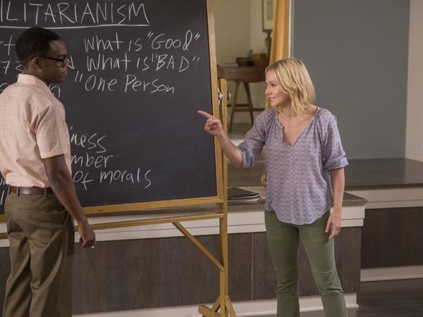 Eleanor Shellstrop's Printed Voile Blouse on The Good Place
