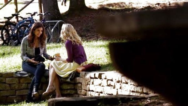 Elena Gilbert's Shrunken Double-Cloth Snap-Down Shirt on The Vampire Diaries