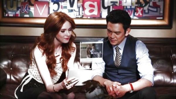 Eliza Dooley's Abrielle Golden Crystal Dress on Selfie