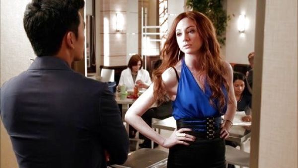 Eliza Dooley's Drape Neck Blouse on Selfie