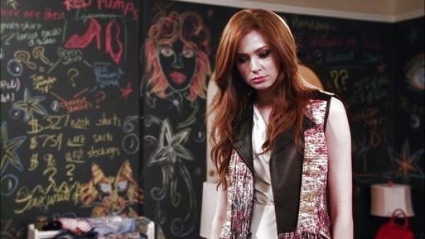 Eliza Dooley's Julien Moto Long Vest on Selfie