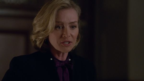 Elizabeth North Purple Tie Neck Blouse on Scandal