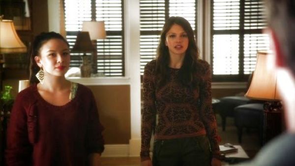 Emery Whitehill's Print Scoop Back Top on Star Crossed