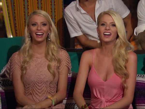 Emily Ferguson's Pink Lace Crop Top and Skirt on Bachelor in Paradise