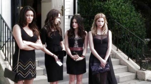 Emily Fields's Cutout Back Beaded Dress on Pretty Little Liars